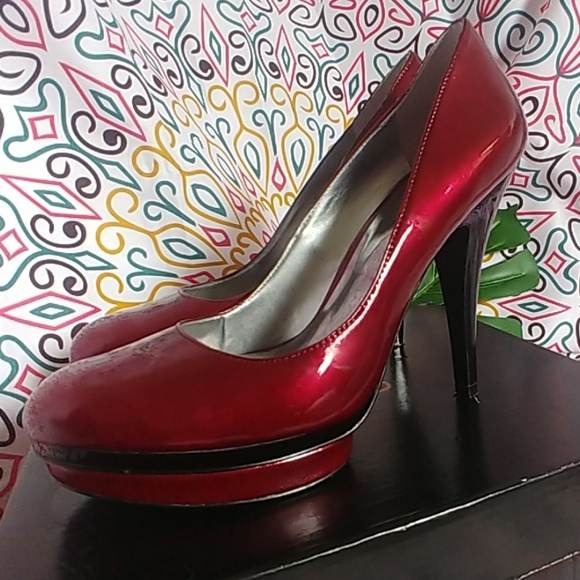 Carlos Santana Queens Ruby Red Pumps Heels Shoes - Picture 5 of 6